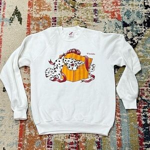 Vintage 1980s Florida Dalmatian Dog Breed Florida Travel Destination Sweatshirt